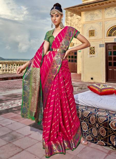 Pink Colour Mahek Rajpath New Latest Designer Ethnic Wear Patola Silk Saree Collection 1001